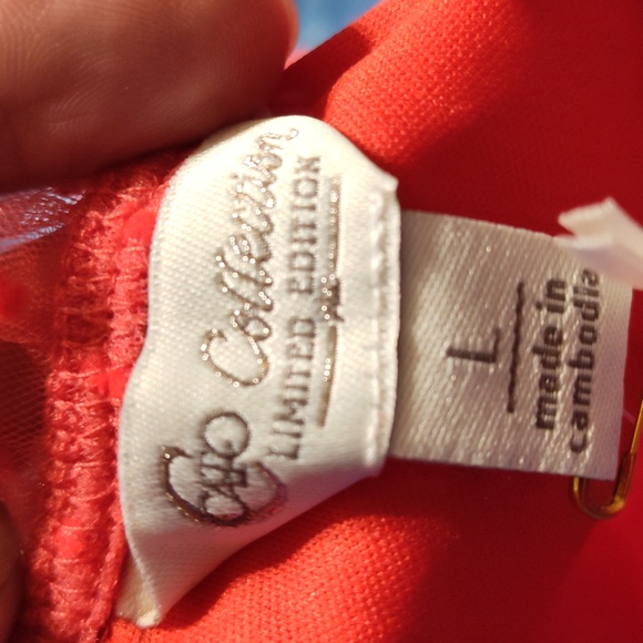 Red Rosette Tulle Top  Size L  NWT - Picture 3 of 5